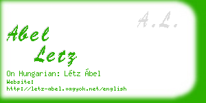 abel letz business card